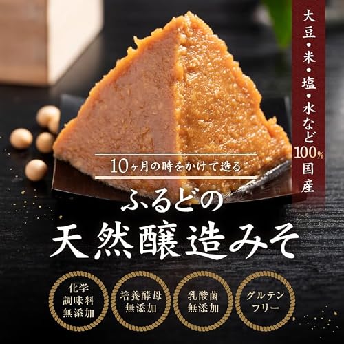 マルマン醸造 味噌 ふるどの天然醸造みそ 【600g袋】 sample1 化学調味料無添加味噌 国産大豆 蔵出し 米こうじ 長期熟成 粒 自然発酵 非加熱 山吹色 グルテンフリー 米麴 福島県 (600g)