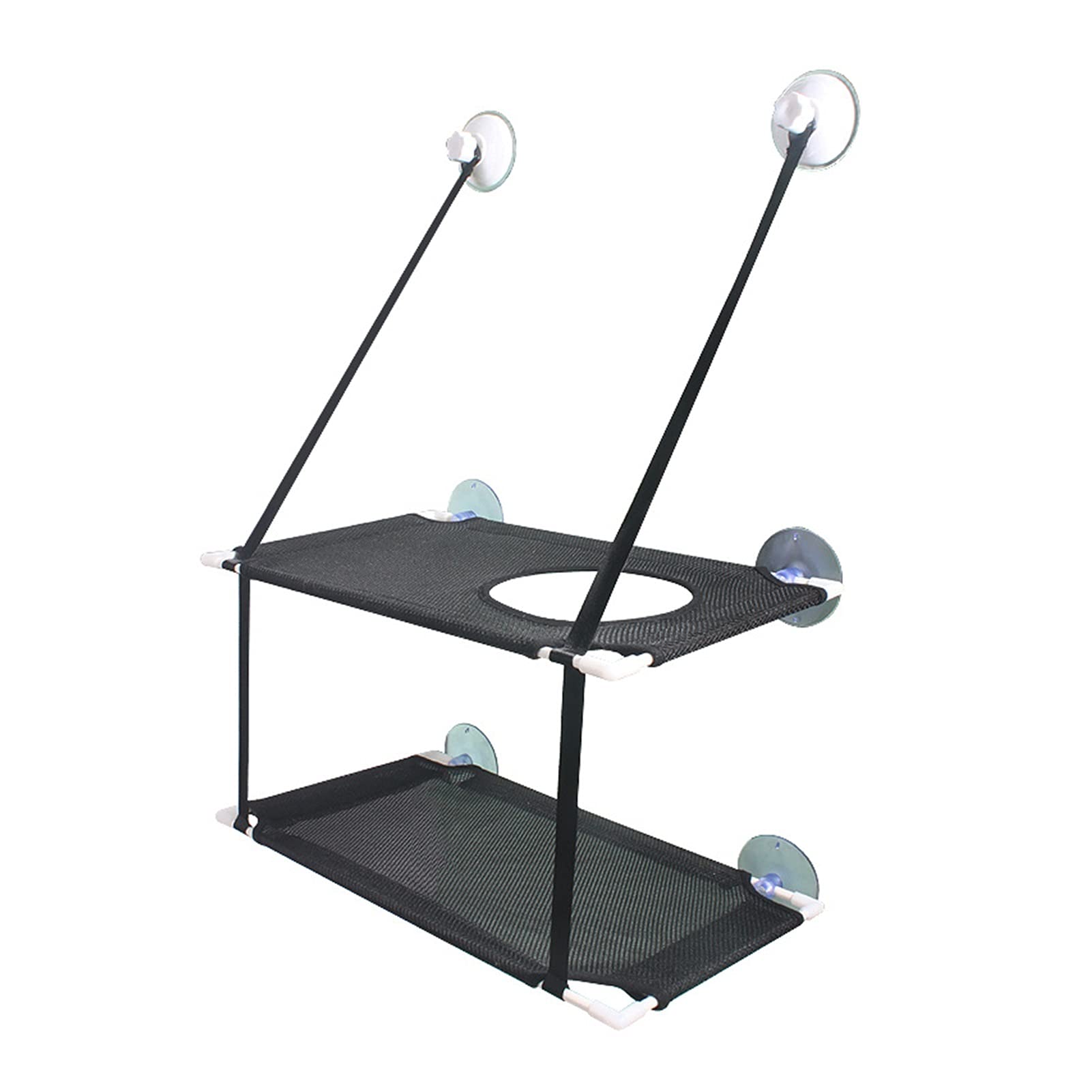 Hamac Chat/Perchoir à Chat Double couches chat hamac de chat chat chat chat chat suspendu montage de siège confortable tablette d'animal de compagnie repose détachable roulement 10kg Hamac pour Animau