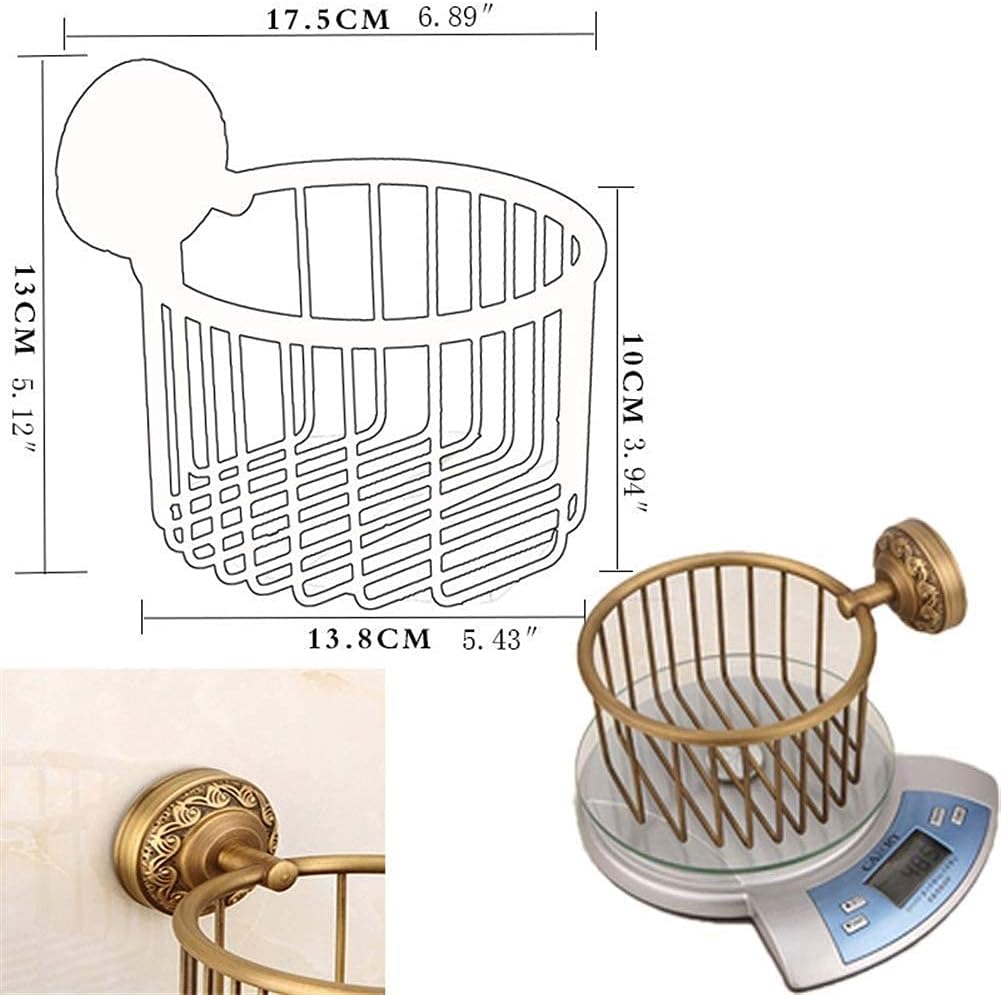Wall Mounted Toilet Paper Holder Brass Room Roll Silk Thread Basket Dispenser Bronze Tissue Roll Holder