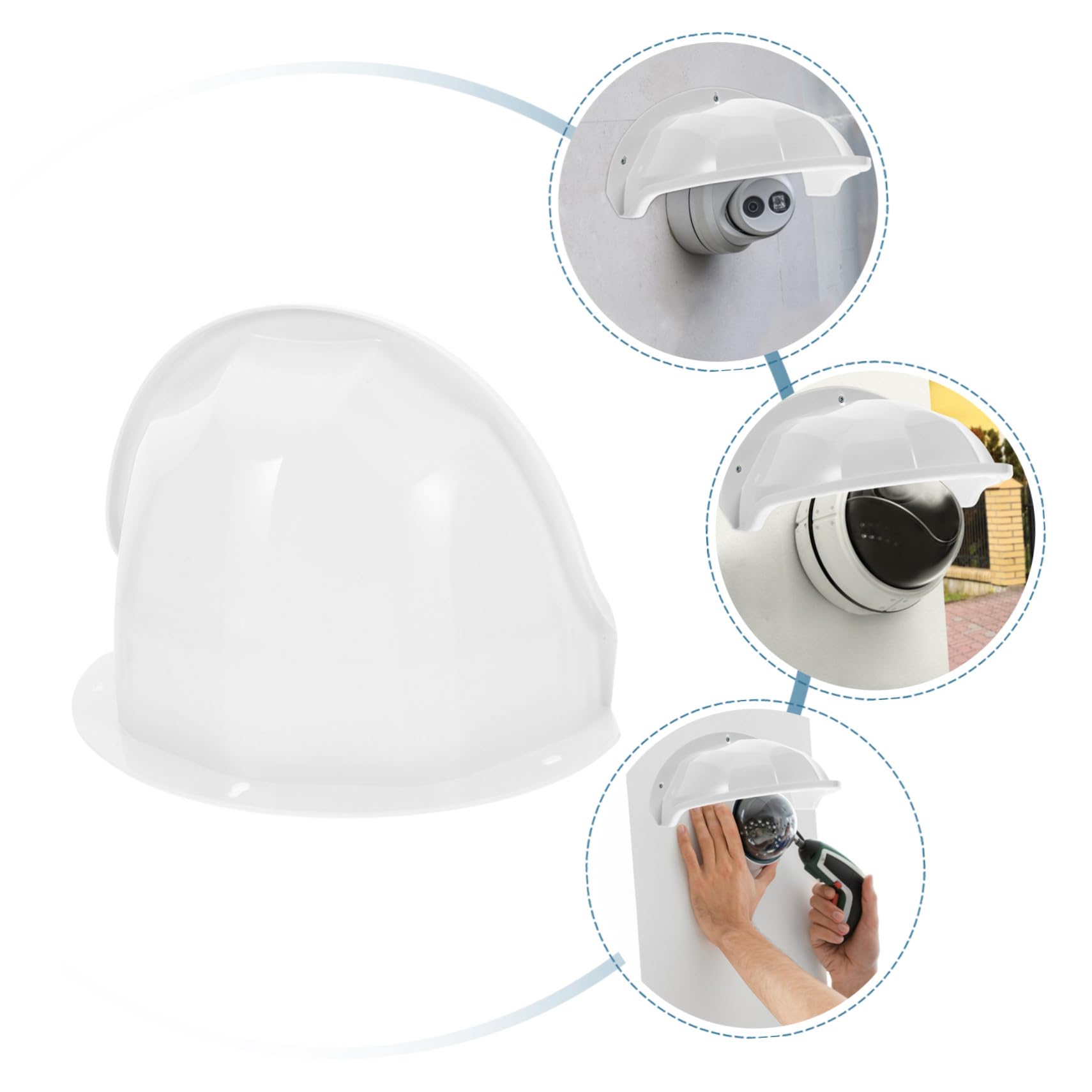 Boîtier Extérieur pour Caméra de Sécurité Blanc Abs, Protection Pluie