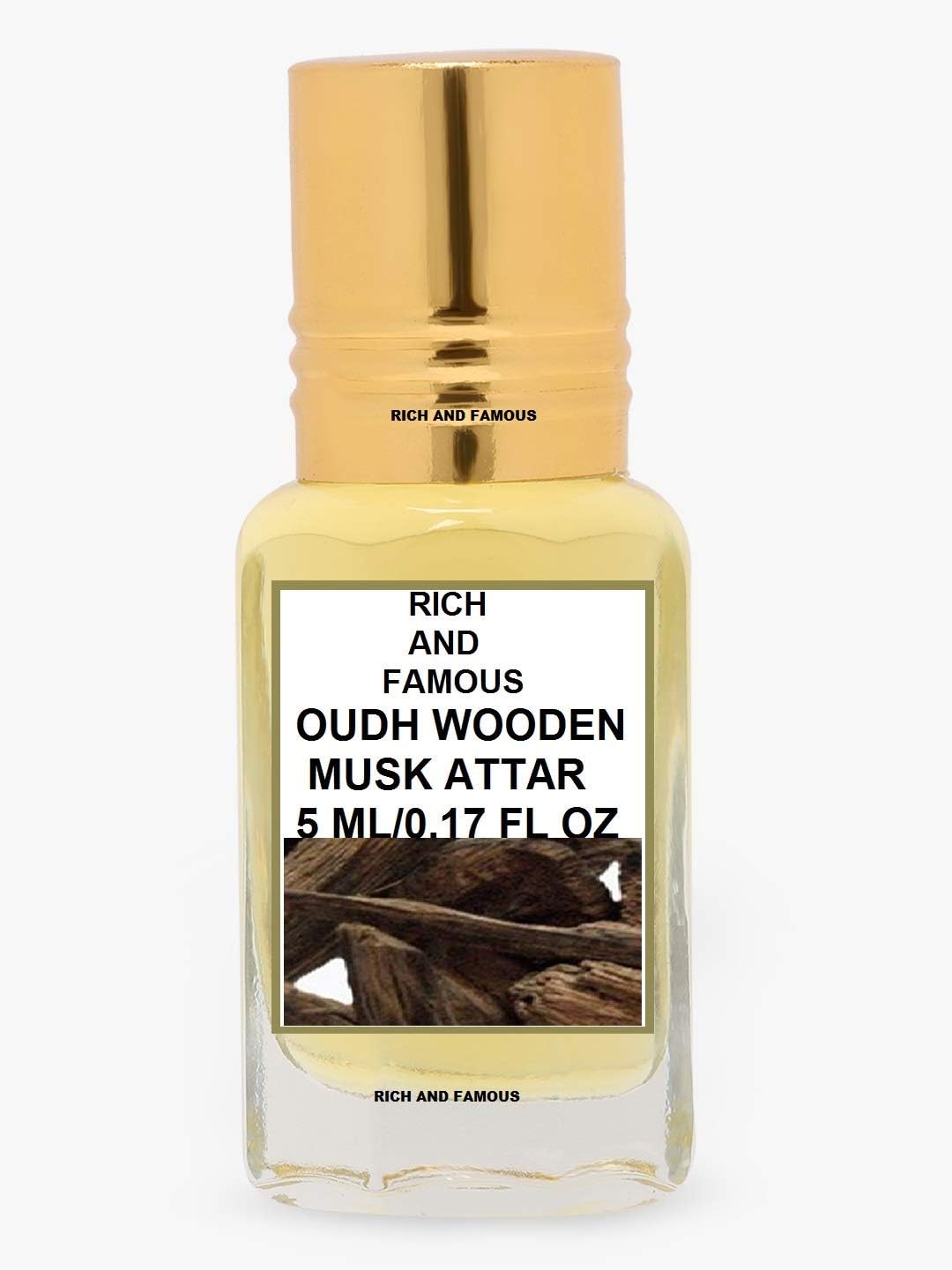 RICH AND FAMOUS Oudh Wooden Musk Attar For Men & Women (5ml)