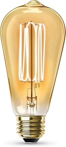Miniatura 10 de Feit Electric ST19 Bombilla LED Edison vintage, equivalente a 40 W, regulable, luz cálida 2100, base E26, bombillas de iluminación de filamento fino