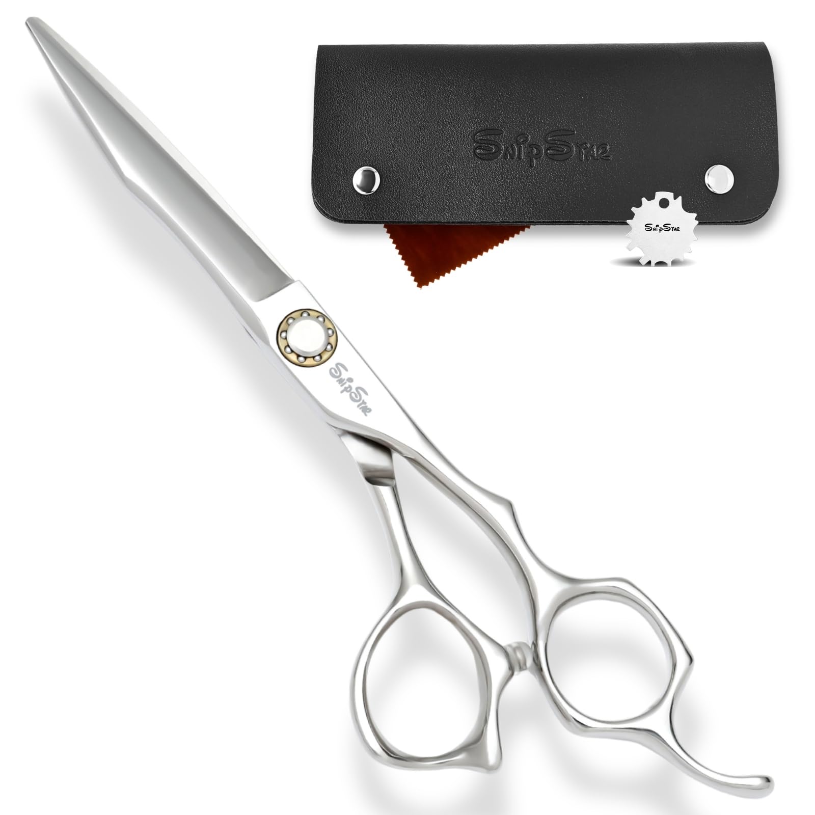 High quality 6.5" professional hair scissors, sharp scissors for precise cutting, Japanese stainless steel, barber scissors for beauty salon and home hairdresser for men and-image-49