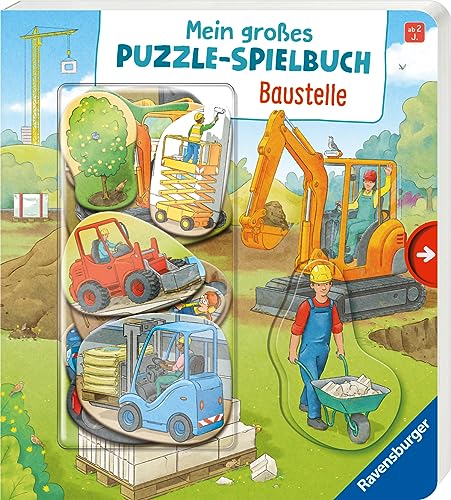 Mein großes Puzzle-Spielbuch: Baustelle - Kinderbuch ab 2 Jahren, mit 10...