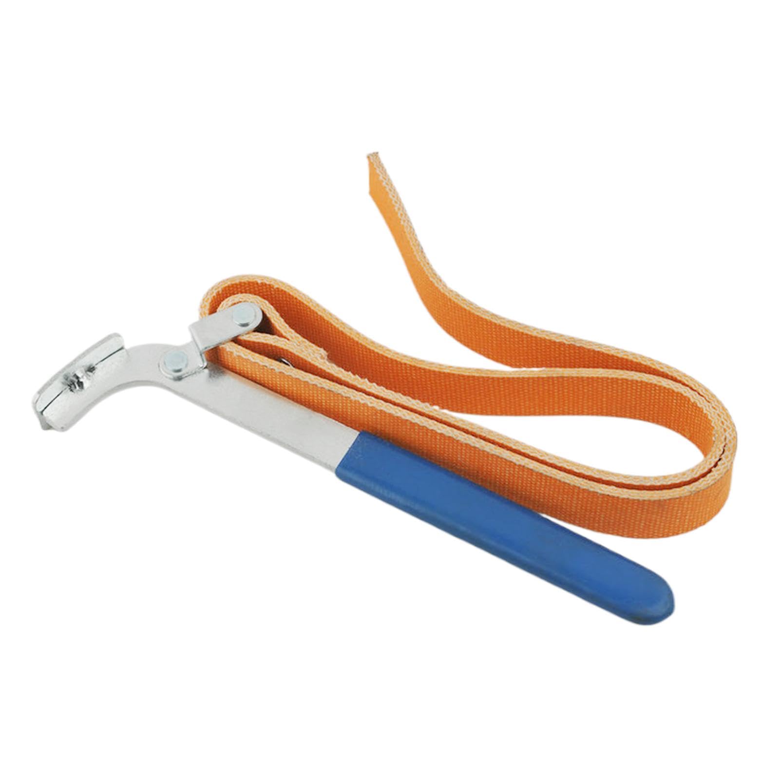 Generico Klucz do filtrów olejowych, Heavy Duty Strap Wrench, 8,07 , regulowany pasek na rękę, niebieski i pomarańczowy, przenośny łatwy uchwyt, wielofunkcyjny narzędzie do usuwania oleju, wody