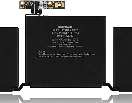 Miniatura 4 de BatPower A1713 - Batería de repuesto para computadora portátil Apple de finales de 2016 a mediados de 2017 MacBook Pro de 13 pulgadas A1708 EMC 2978
