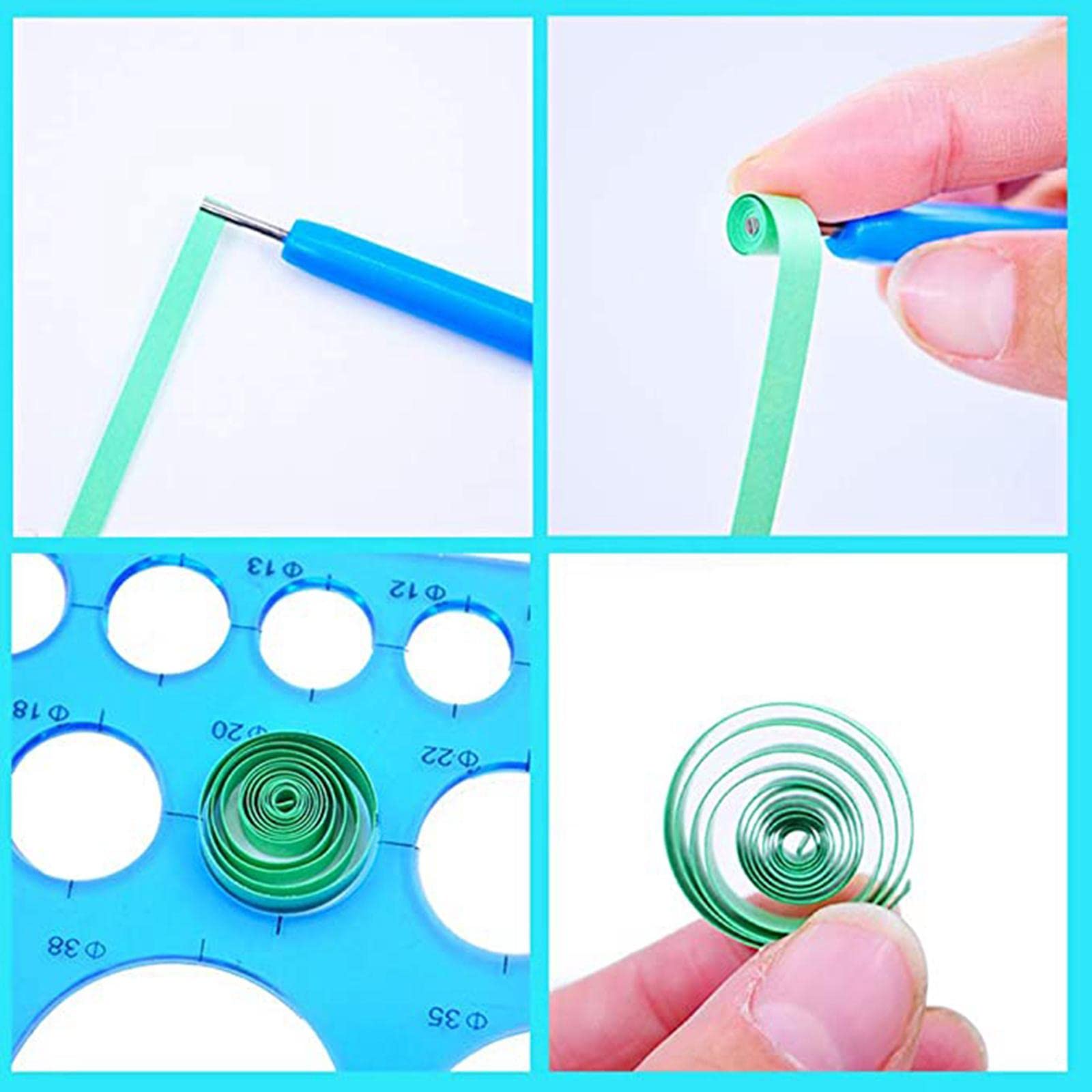 Juego de 10 herramientas ranuradas para filigranas, suministros de filigrana, herramientas de bricolaje para adultos, 16 piezas
