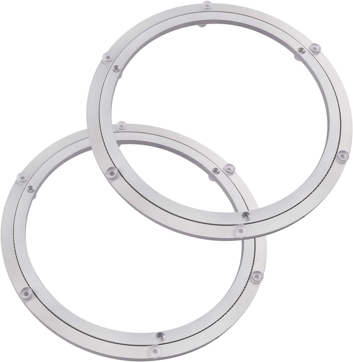 2 Pack 12 Inch Aluminium Alloy Turntable Bearing, Heavy Duty Swivel Turntables Lazy Susan for Round Dining Table, 12" Smooth Swivel Turntable for Lazy Susan Dining Table