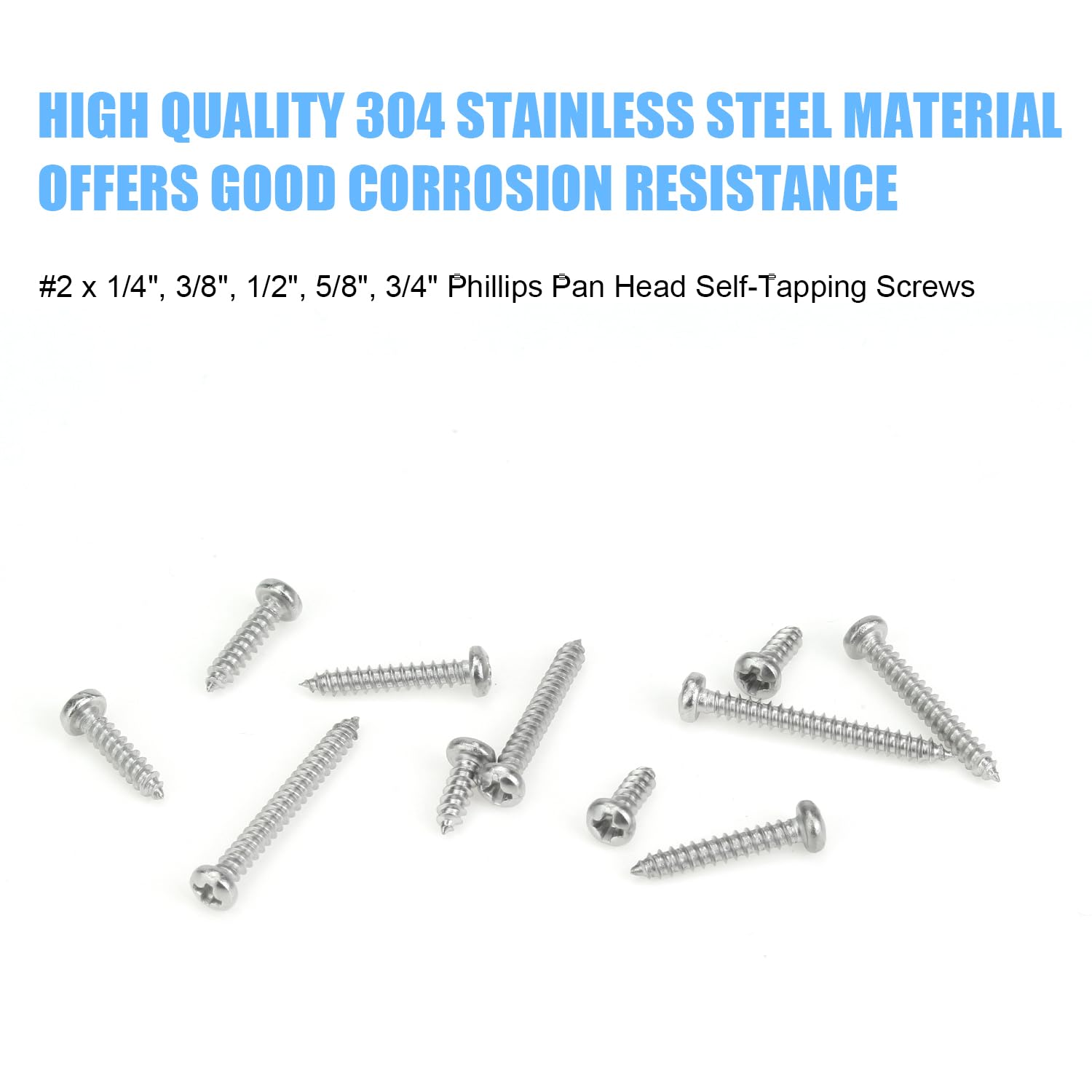 Everbilt #8 X 1 In. Phillips Pan Head Stainless Steel Sheet Metal Screw (25-Pack)-800192 - The - Foto 7