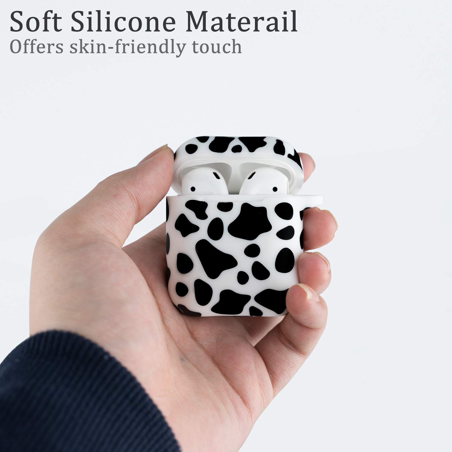 Amazon.com: Airpod Case Soft Silicone Flexible Skin Cow Print