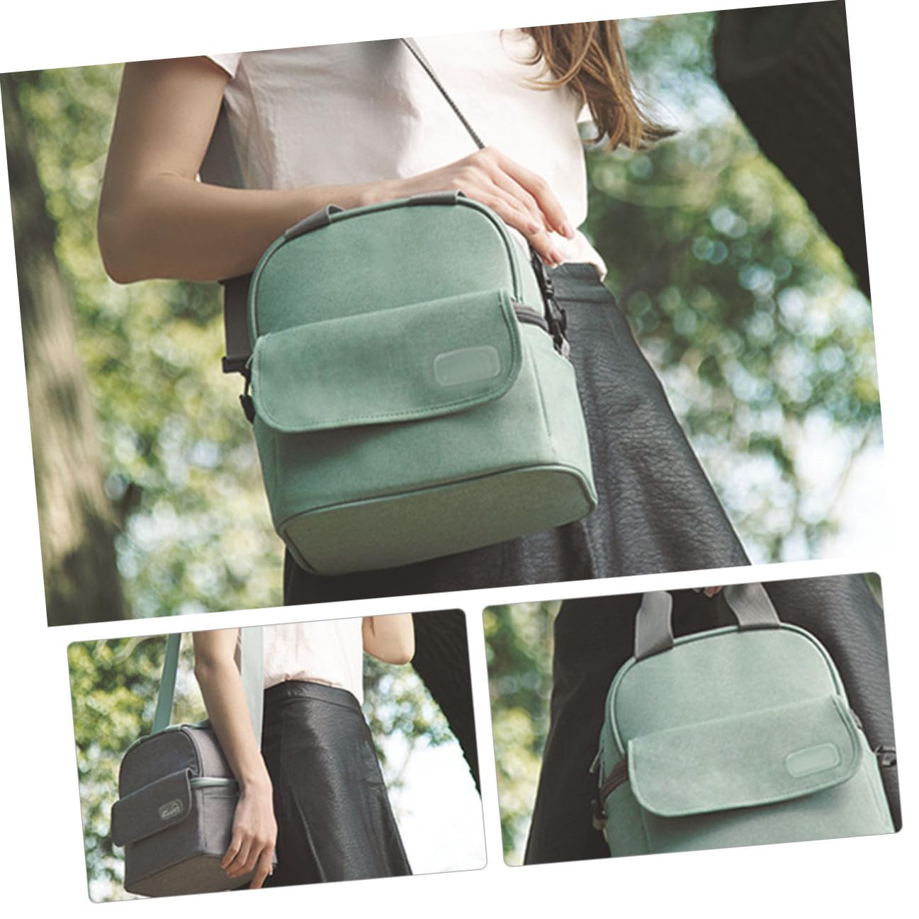 Bolsa para Leche Materna Portátil de Doble Capa, Verde