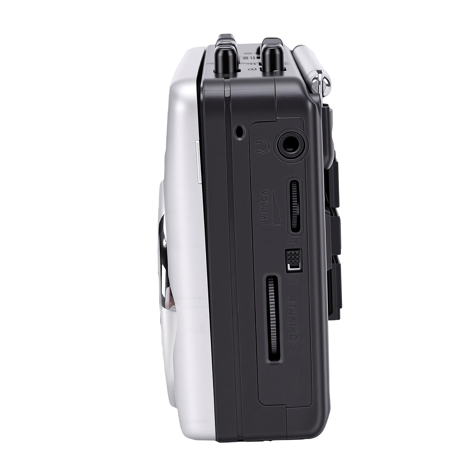 Bewinner Reproductor de Casete Retro con Grabadora de Cinta Inversa Automática con Radio Am FM | Cuerpo ABS, grabadora portátil, escucha en casa y al aire libre, pantalla LCD, uso de auriculares