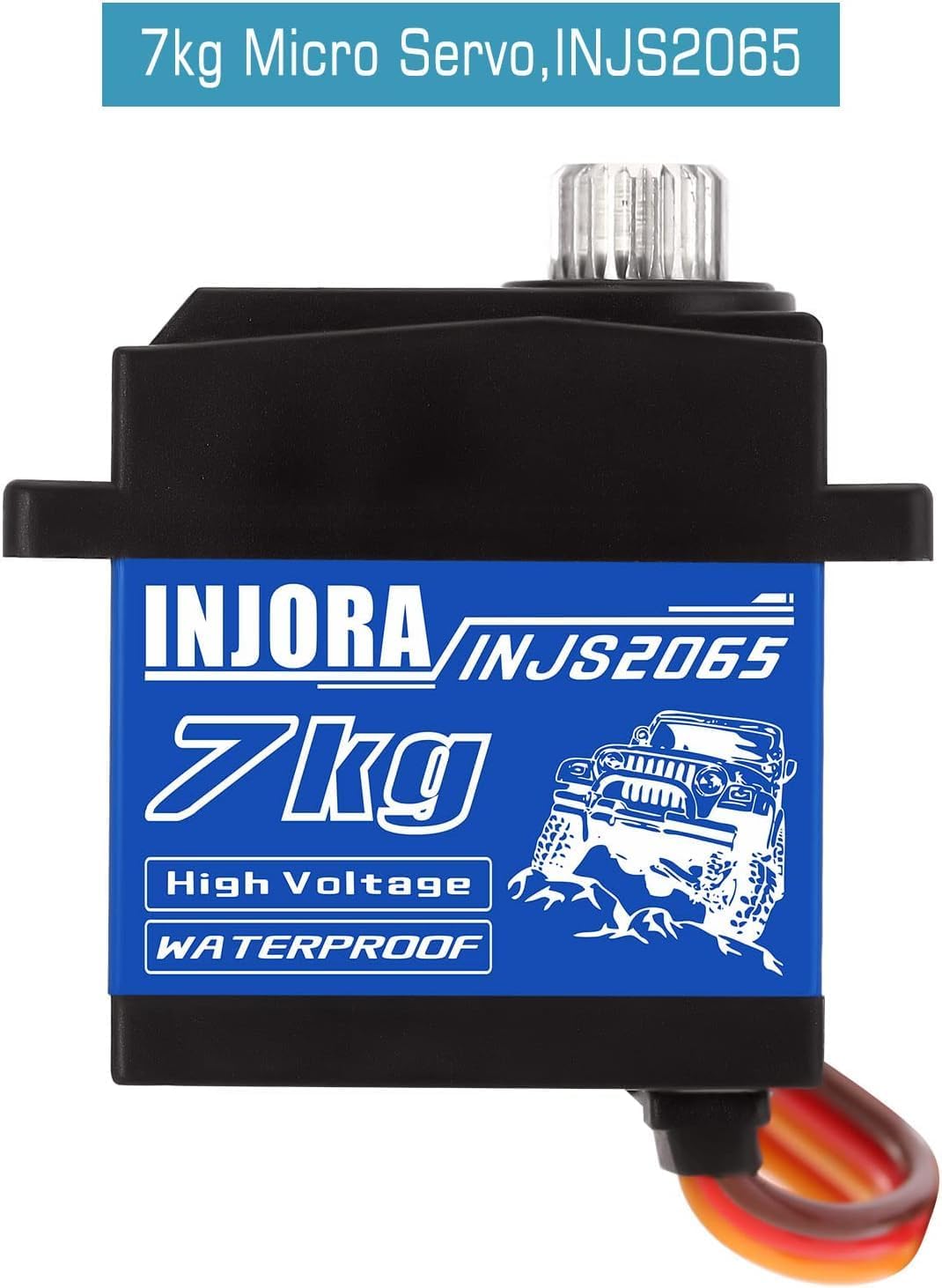 INJORA 7KG Servo INJS2065 with Mount and Servo Horn for TRX4M TRX4MT 1/18 RC Crawler Upgrade Parts, High Torque Waterproof