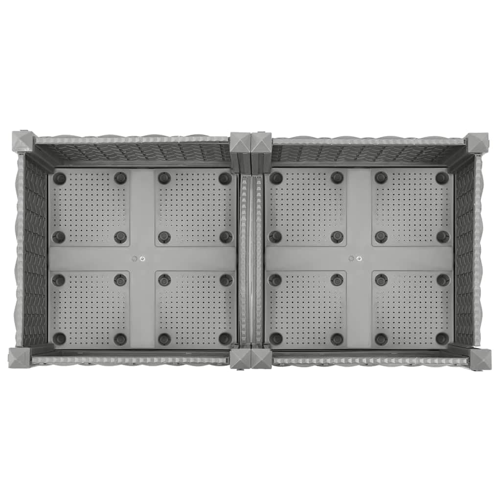 Jardinera de polipropileno resistente a las heladas de 80 x 40 x 71 cm, con drenaje, jardinera de almacenamiento de agua para jardín, balcón, terraza, interior, uso al aire libre