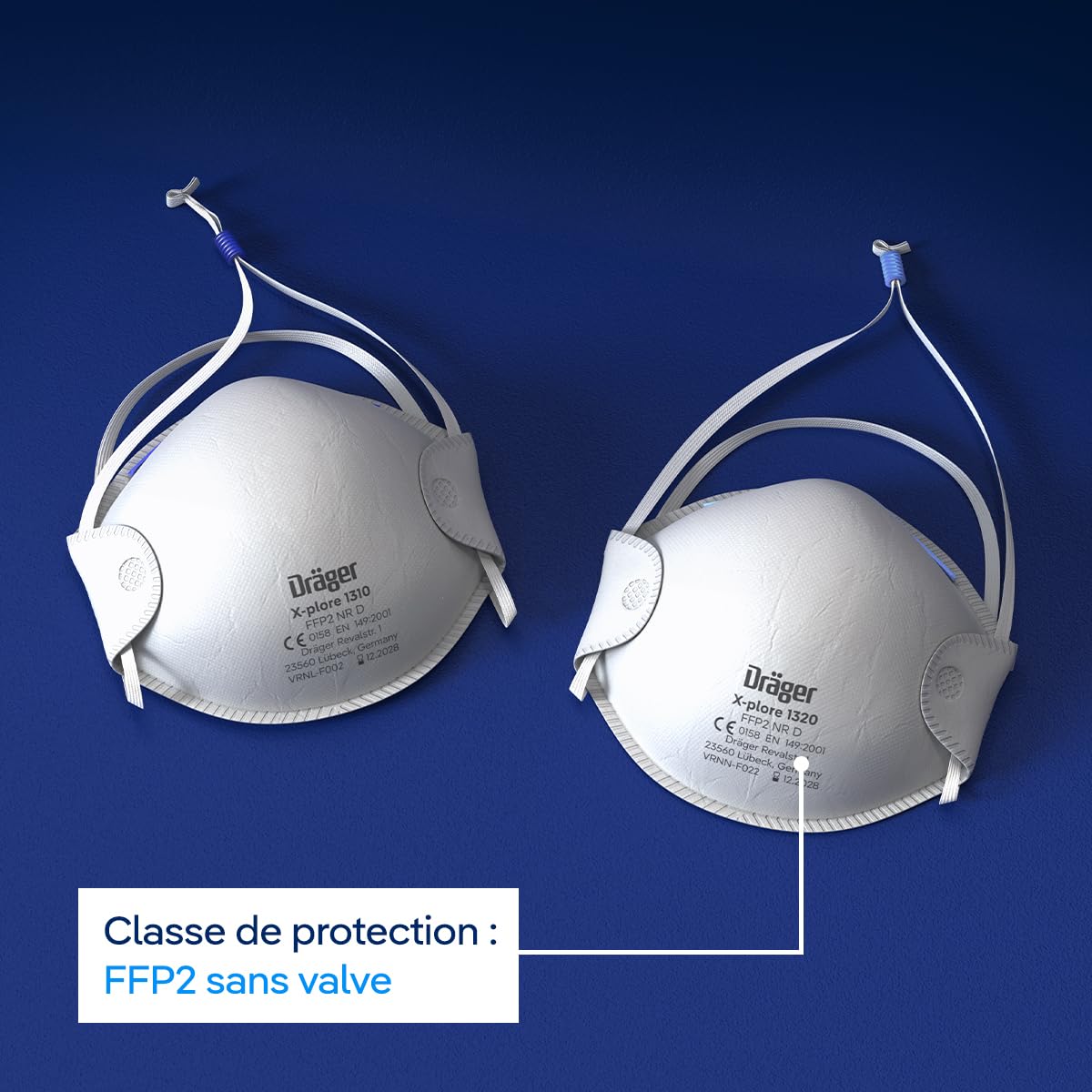 Dräger X-plore 1320 FFP2 Masque de protection respiratoire - Lot de 20