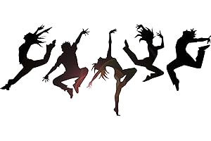 Vinyl Wall Decal Dance Studio Silhouette Dancing People Stickers Mural Large Decor (ig4988)