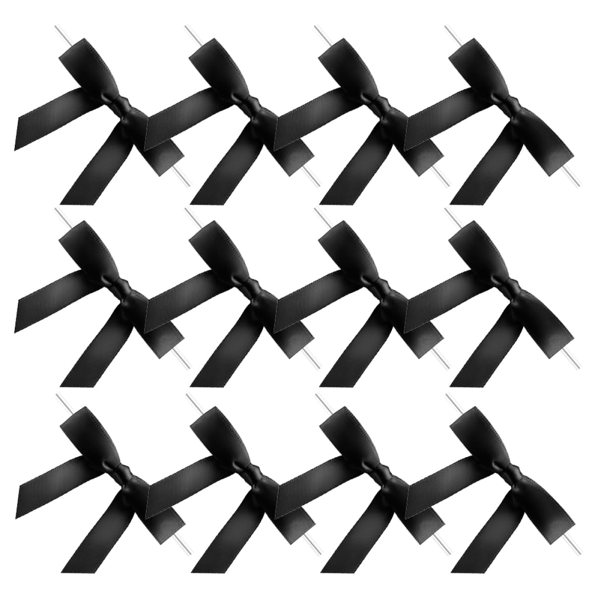 ERINGOGO 30pcs Goblet Bow Drink Markers Bow Drink Tag Bow Wine Glass Bows for Wine Glasses Bow Glass Identifiers Glass Tags Wine Glass Bow Cup Markers for Drinks Bow Cups Black Polyester