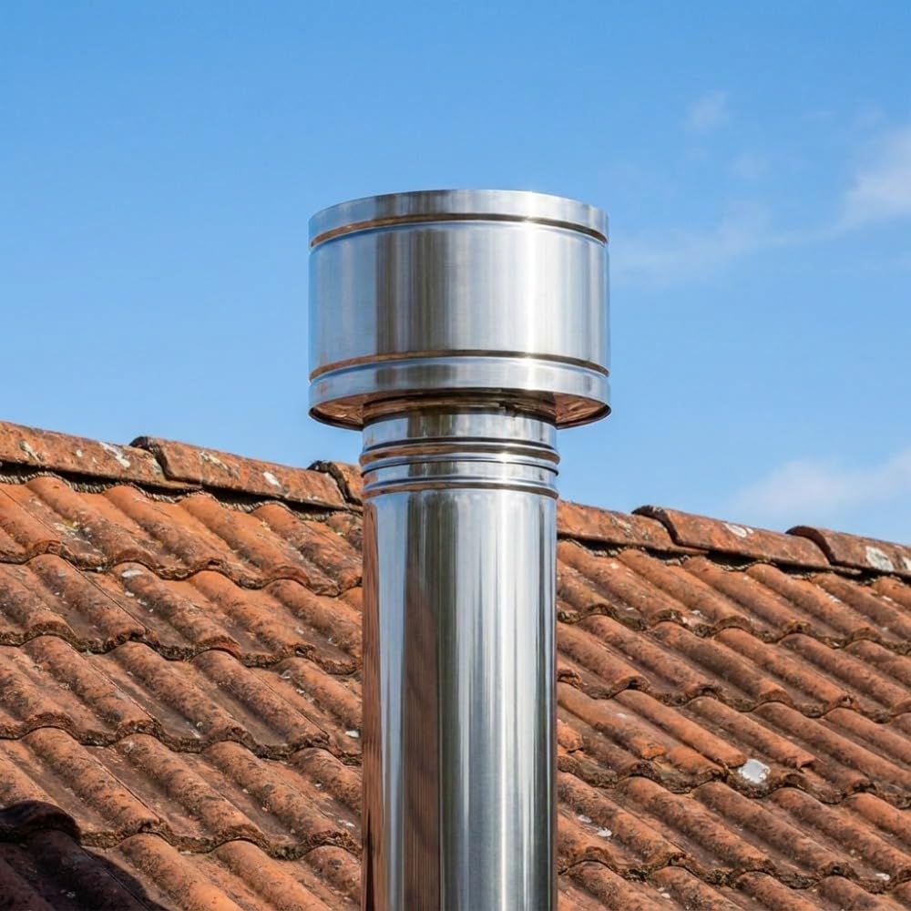 Maka Terminale a Botte Canna Fumaria Doppia Parete 50 Inox Ø 250 mm