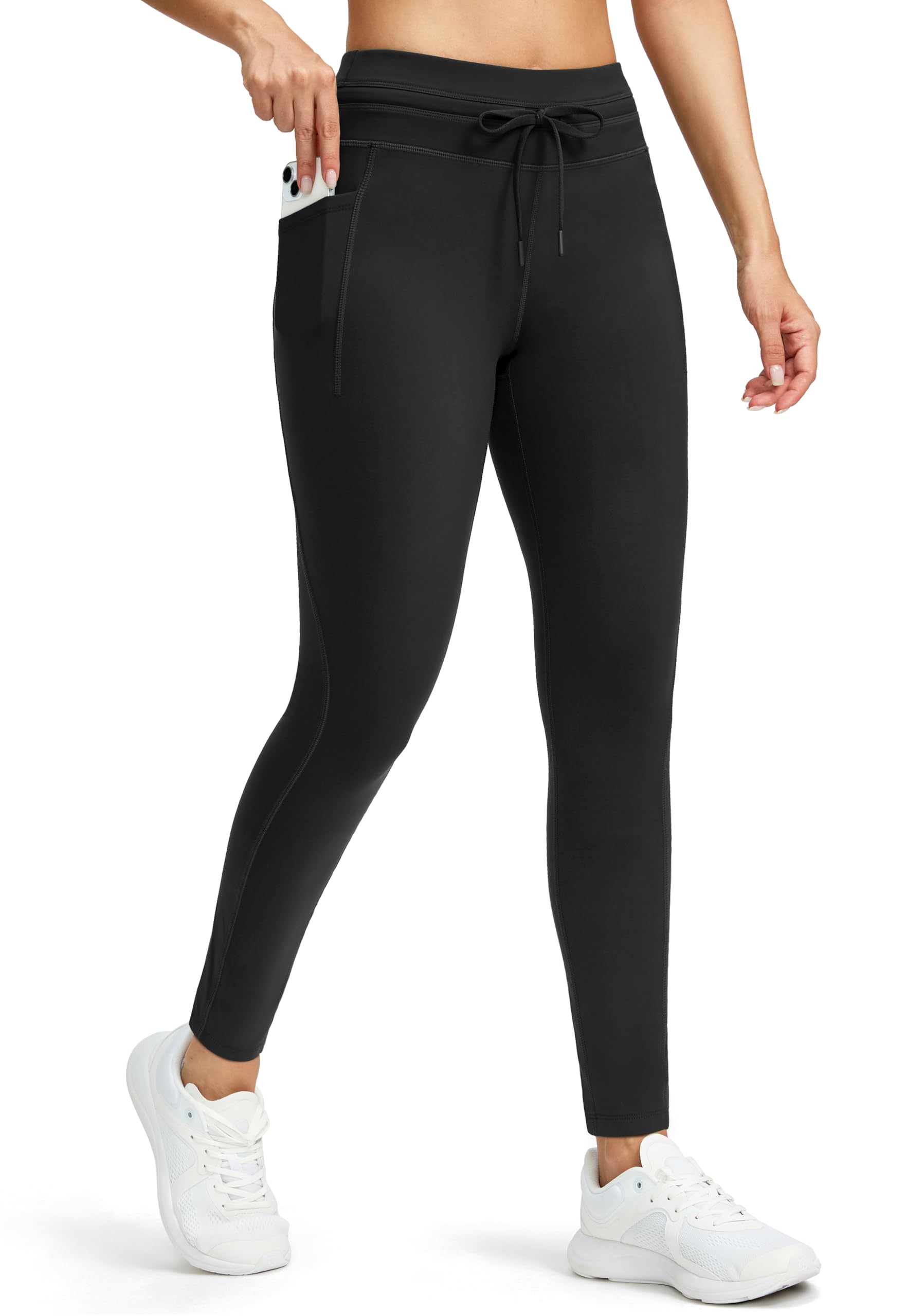 G Gradual Womens Fleece Lined Winter Leggings High Waisted Water Resistant Thermal Hiking Ski Pants for Women with