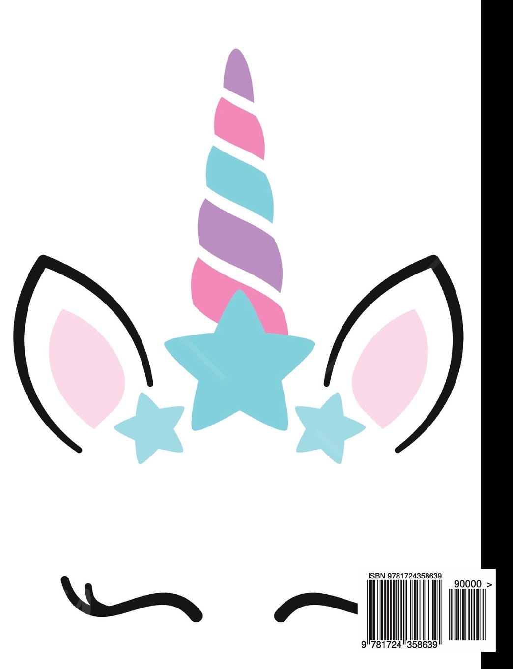 Notebook: Unicorn Blue Star, Blank, Notebook Home Office School Student Teacher Homeschool, 7.4 x 9.7 in, 200 pages for kids, school, home, students, teachers (Unicorn Fun) image 2