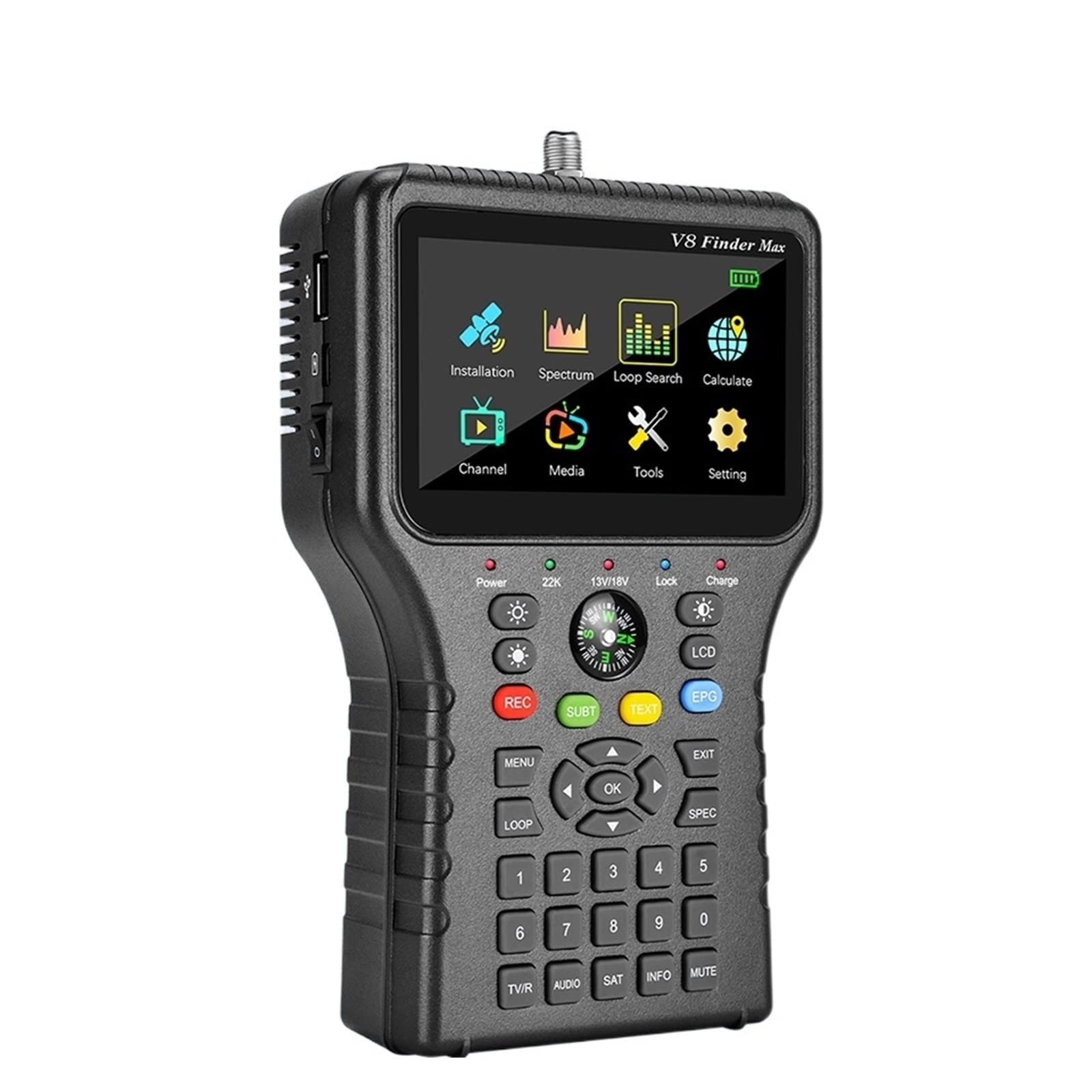 V8 Finder Max Satellite DVB-S/S2/S2X MPEG-2/4 H.264/H.265 1080P Ricevitore segnale satellitare TV Decodificatore del ricevitore