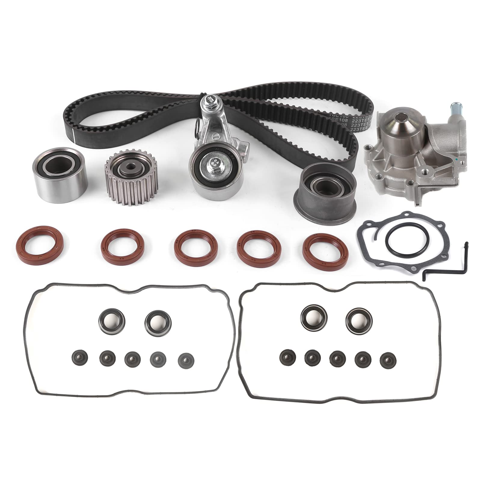 MPLUS Timing Belt Kit & Water Pump & Valve Cover Gasket Kit Fits 2003-2006 for Subaru Baja 2.5L 2458CC H4 SOHC, (16 VALVE), ENG CODE ""EJ253""