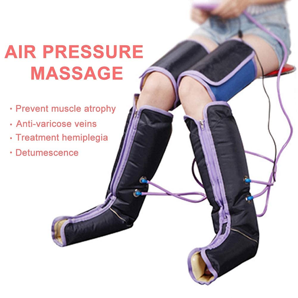 Massaggiatore per piedi e gambe, pressoterapia Massaggiatore per gambe a compressione d'aria, Dispositivo per fasce per gambe a circolazione elettrica per massaggio rilassante per la circolazione di
