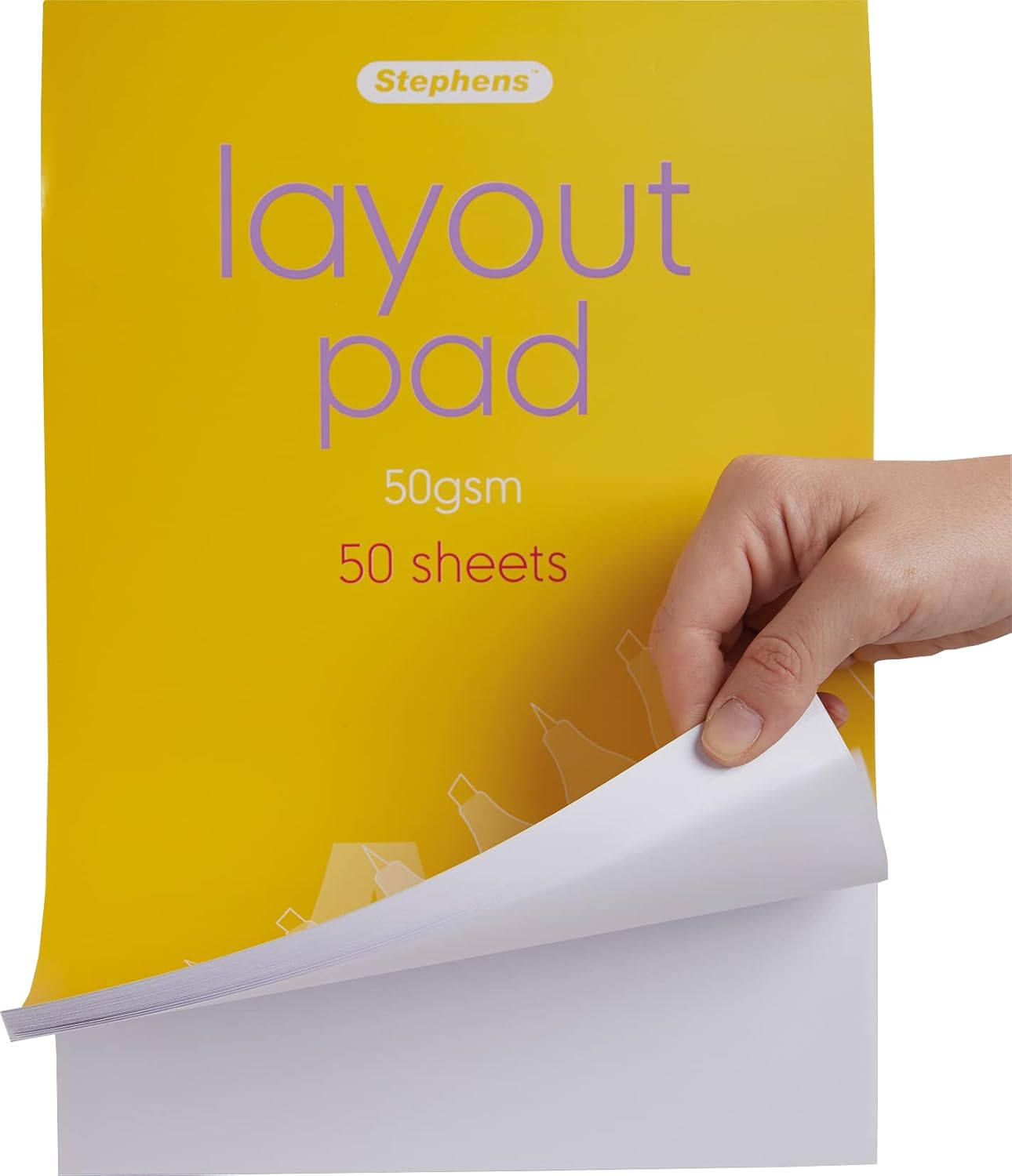 Stephens Layout Pad 50gsm A4 50 Sheets, White
