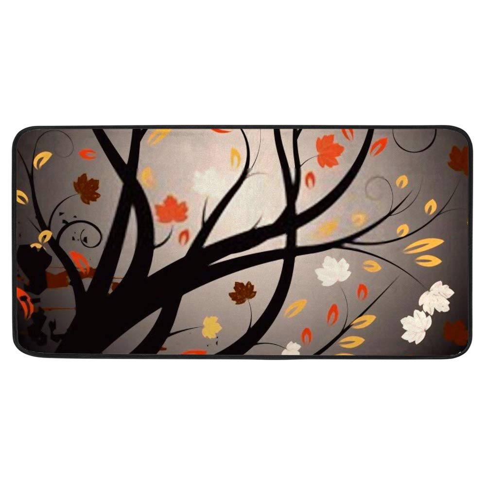 Tapis de cuisine antidérapant paon 100x50cm confort premium