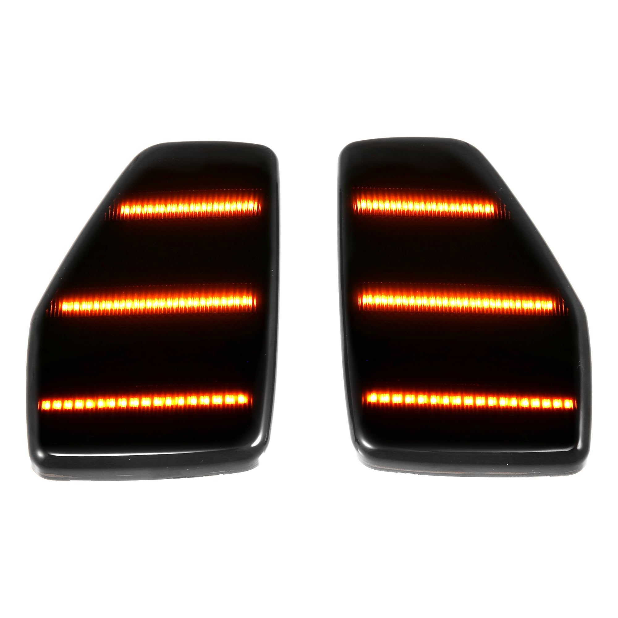 A ABSOPRO LED Side Marker Light 15873639 15873638 Front Turn Signal Lights Fender Sidemarker Lamps for Hummer H3 2006-2010 Black Lens Amber LED Light 1 Pair