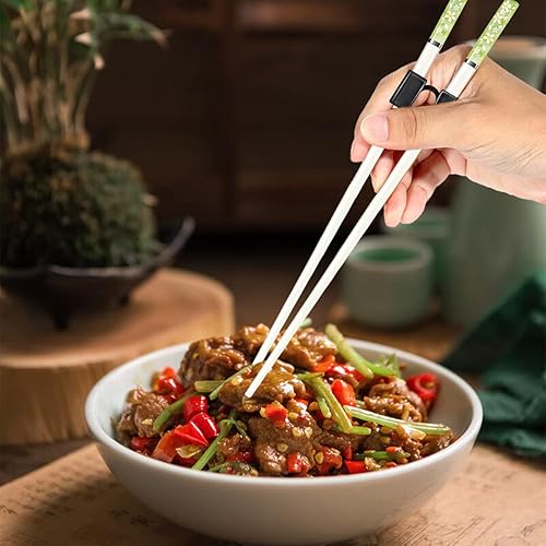 Miniatura 4 de 7 pares de palillos de entrenamiento reutilizables para niños, adultos, entrenadores principiantes y cada estudiante de edad, palillos de práctica