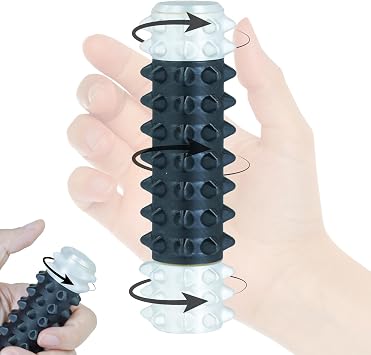 Minleway Little Pain Stim Ouchies Fidget Toys for Adults,3D Printed Spiky Pain Stim, Sensory Fidget for Stress & Anxiety Relief, ADHD, Autism,Office Desk Toys, Gifts for Men & Friends Black White