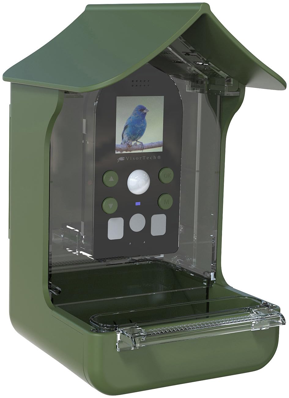 VisorTech Vogelhaus Kamera: Vogelhäuschen & Futterstelle, Full-HD-Kamera, PIR-Sensor, Nachtsicht (Futterhaus mit, Vogelfutterkamera, SD)