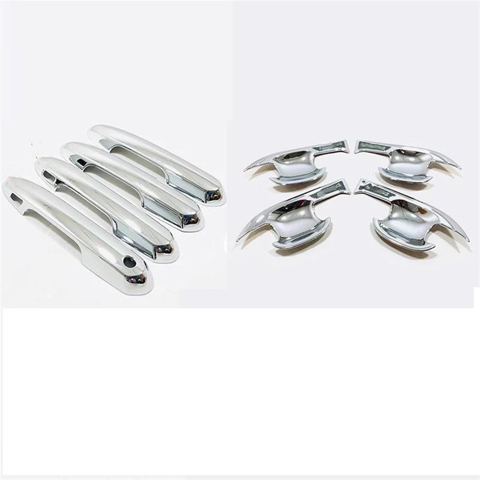 SLIMES Door Handle Cover 8 Pieces Car Electroplating Exterior W/Smart Keyhole for Toyota RAV4 XA50 2019 2020 2021 2022 Protection(Chrome)