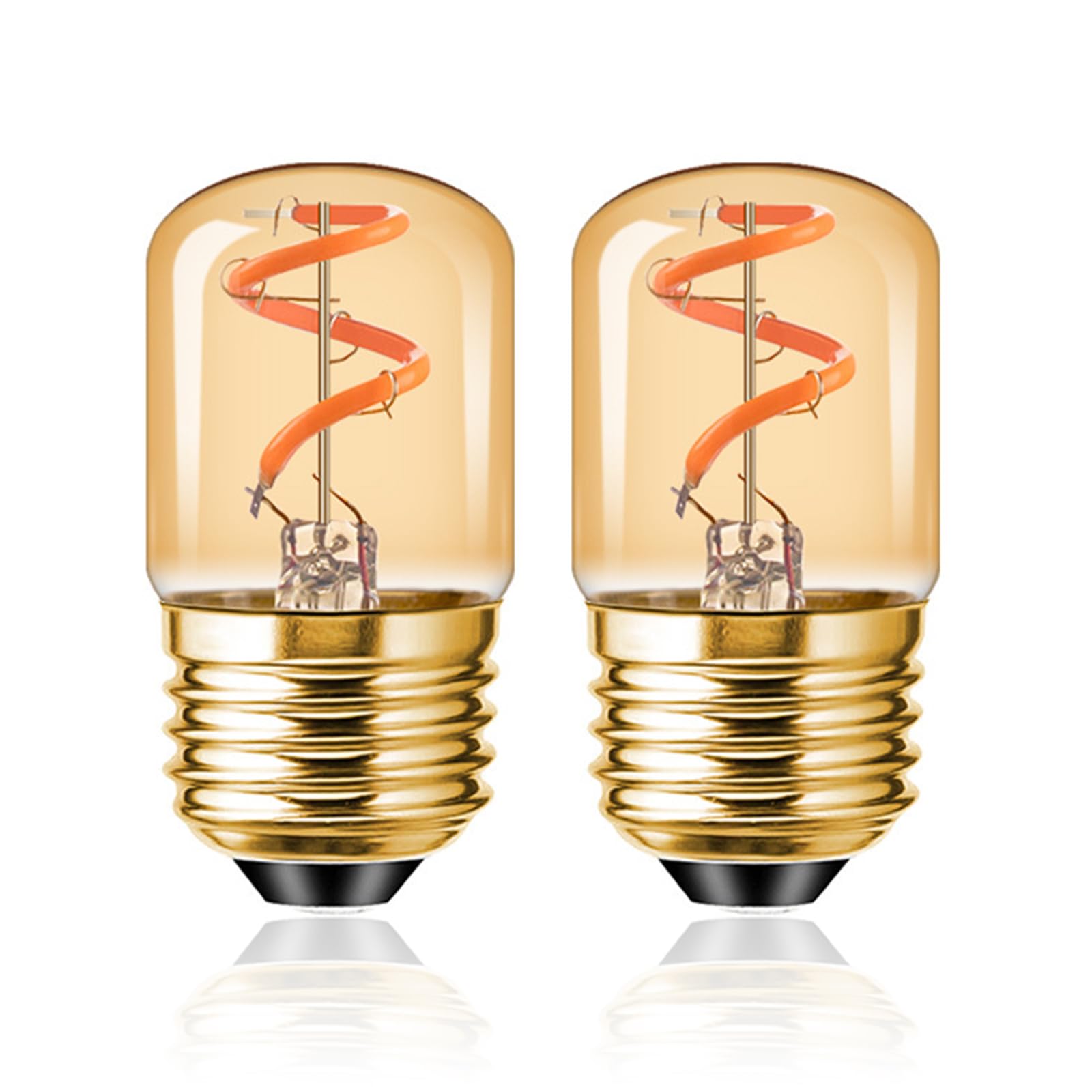 Nurhore 2 Pcs Low Watt Light Bulbs, Vintage E27 LED Bulb 1.5W, Warm White 2700K, Amber Glass Night Lightbulbs Dimmable Energy Saving Light Bulbs for Table, Desk Lamp, Bedside Lamp