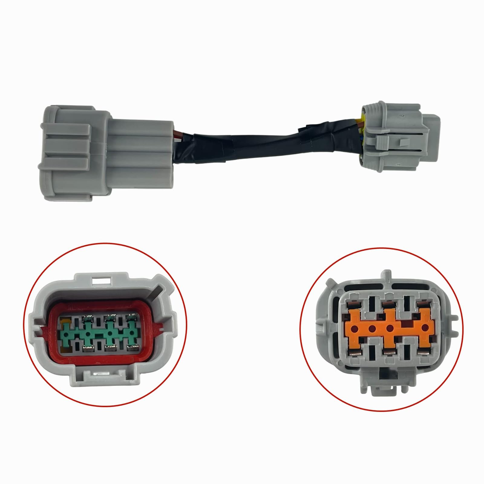 Dasdffvf Headlight Conversion Adapters Wiring 8 to Halogen 6 Suitable for 2003+ 350z Fog Lights Connectors Wires Accessories
