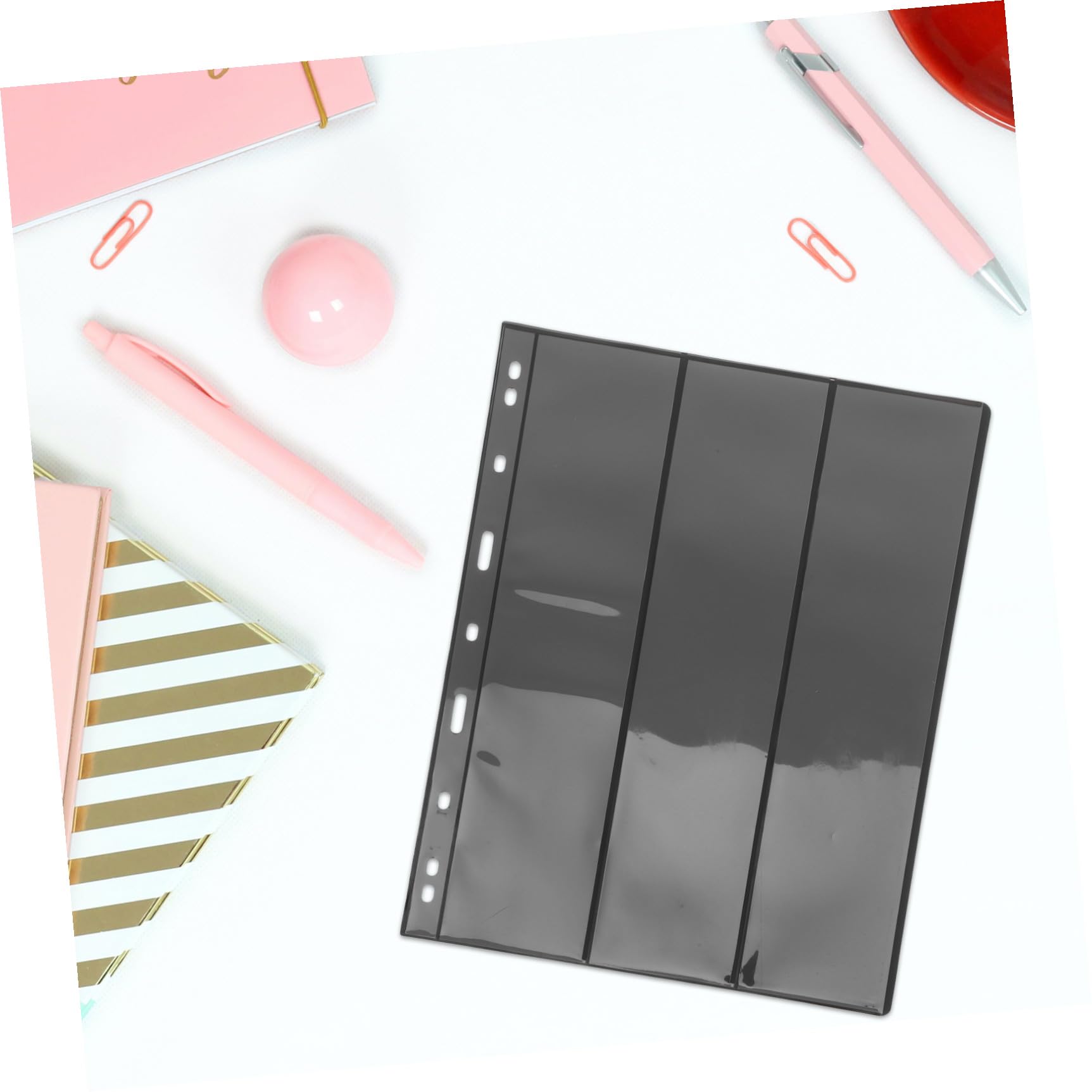 10 pezzi Pagine Album Doppia Faccia in PVC Nero per Collezionisti di Francobolli di Conservazione Leggeri e Facili da Usare per Raccoglitori da Pagine Extra per Ordinata