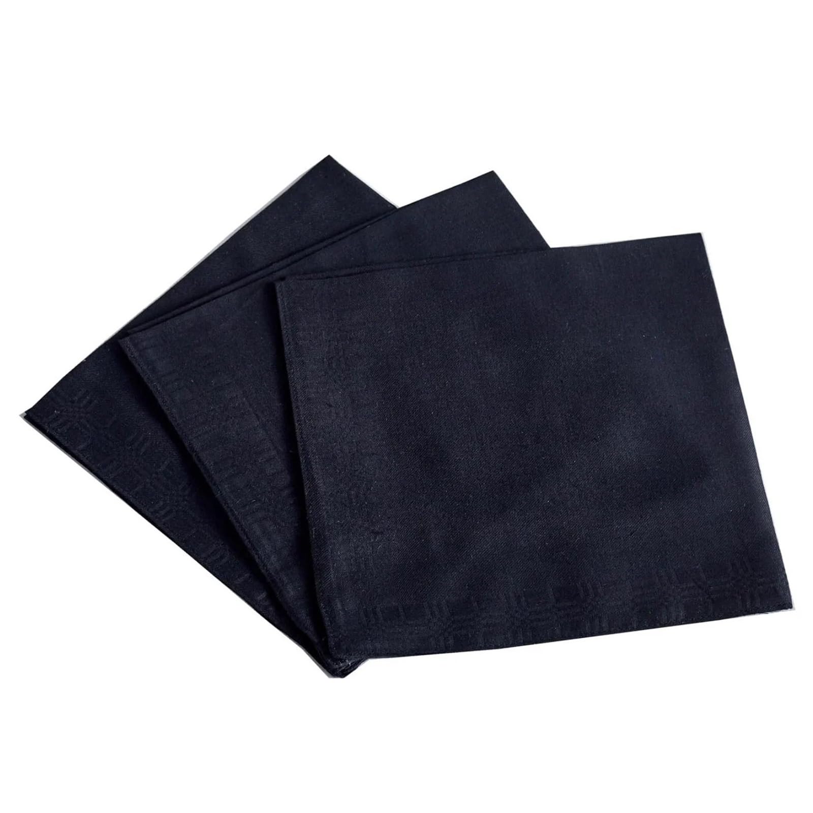 TaschentüCher Herren-Taschentücher aus weicher Baumwolle, schwarzes Taschentuch, 6er-Pack