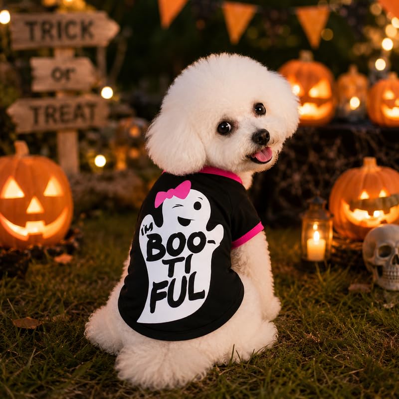 Petitebella Hunde-Hemd mit Halloween-Motiv, Größe S