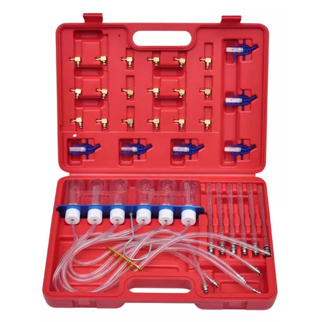 BaraSh Caudalímetro para Common Rail Diesel con Juego de adaptadores Probador De Inyectores Diesel