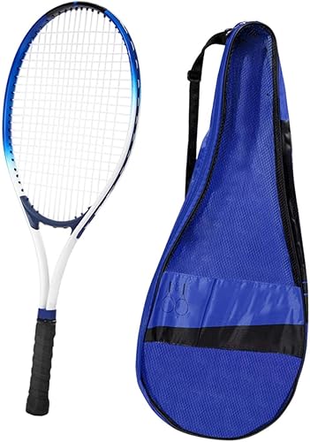 Miniatura 7 de Raqueta de tenis para entrenamiento interior y exterior, mango resistente a los golpes con bolsa para parque, jardín, adultos, estudiantes, ejercicio