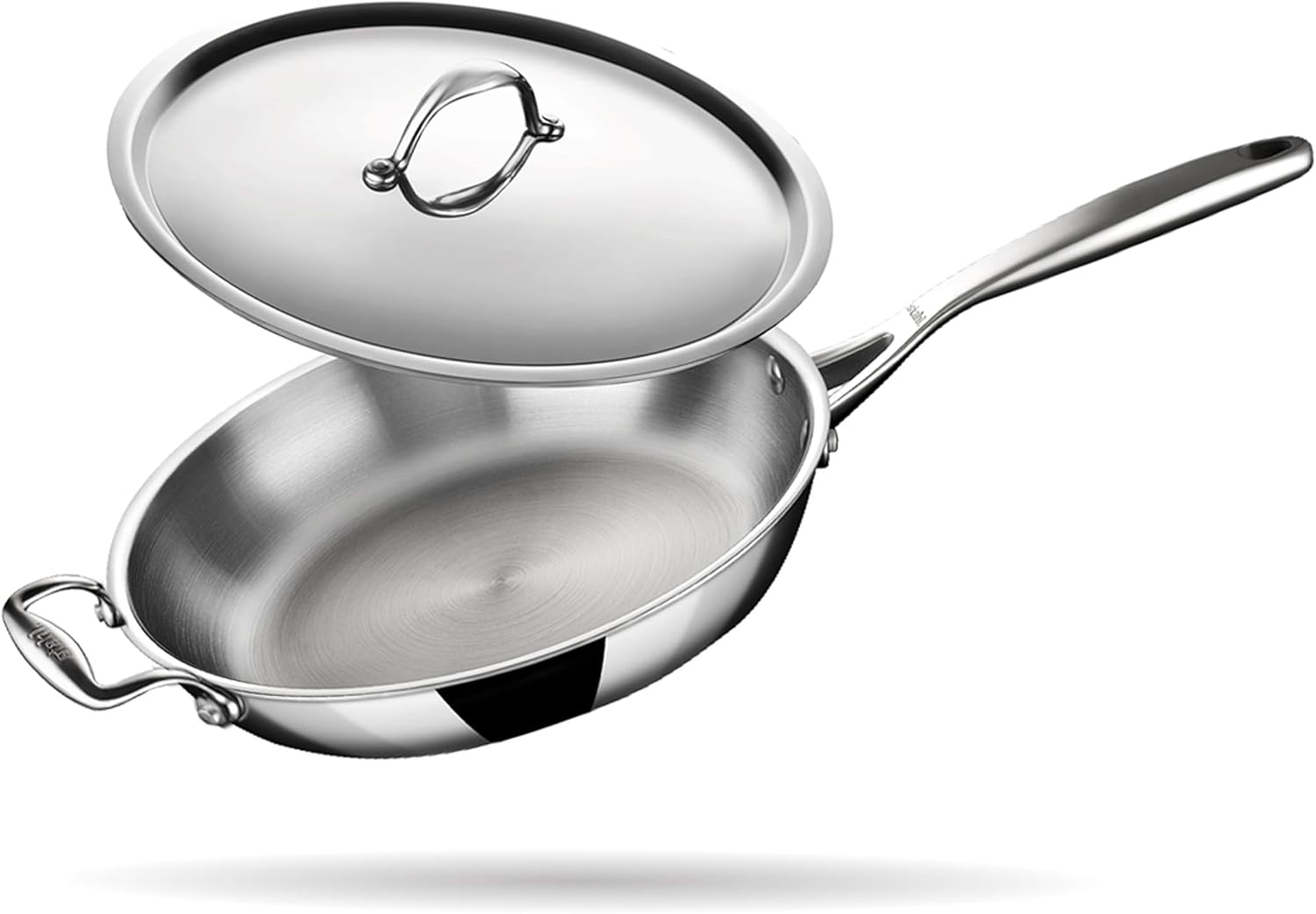 Stahl Triply - Sartén Artesanal, Acero Inoxidable, 0,9 L, 7.1 In, Sin Tapa, Base De Inducción