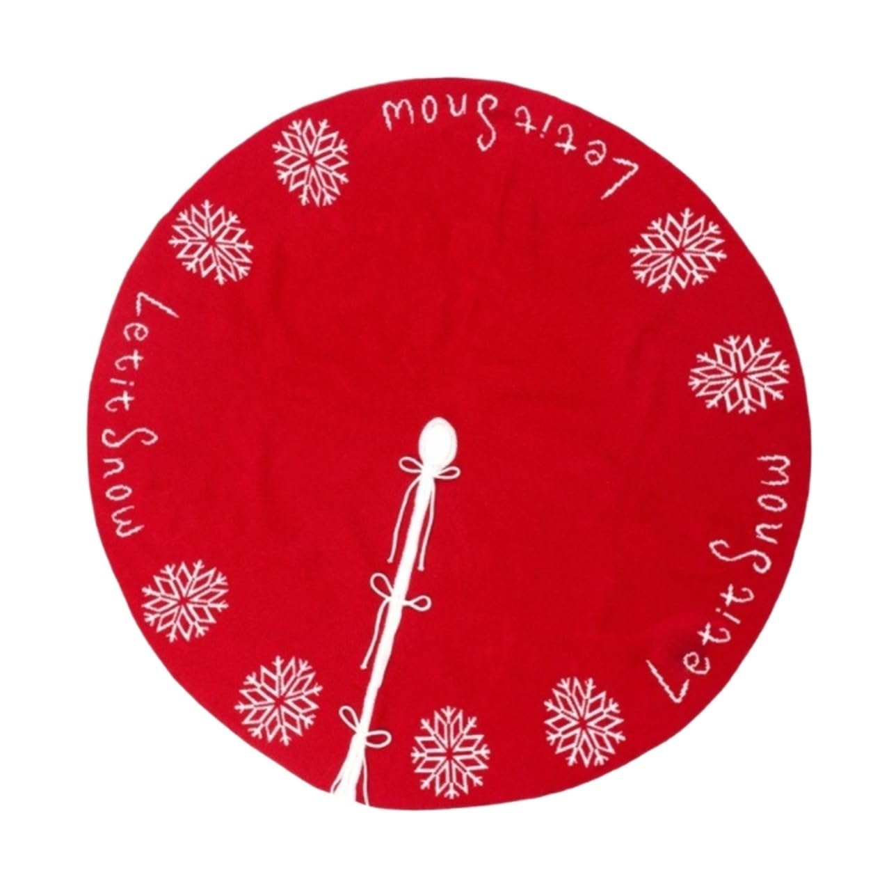 Tappeto sottostante Decorazione per albero di Nata Gonna for albero di Natale da 48 pollici con motivo a fiocco di neve for decorazioni natalizie e feste