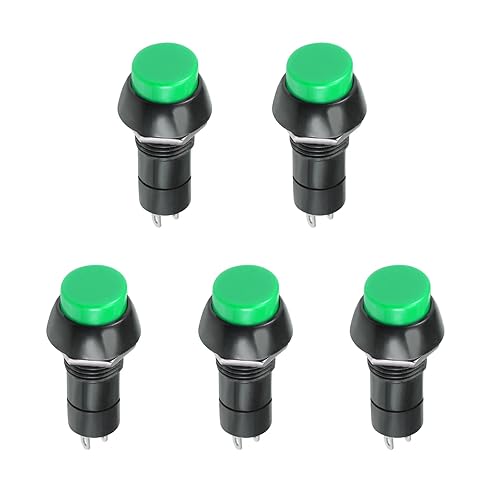 Miniatura 6 de Interruptor de botón pulsador Botones momentáneos, para proyecto de bricolaje de luz 0.472 in rojo 6