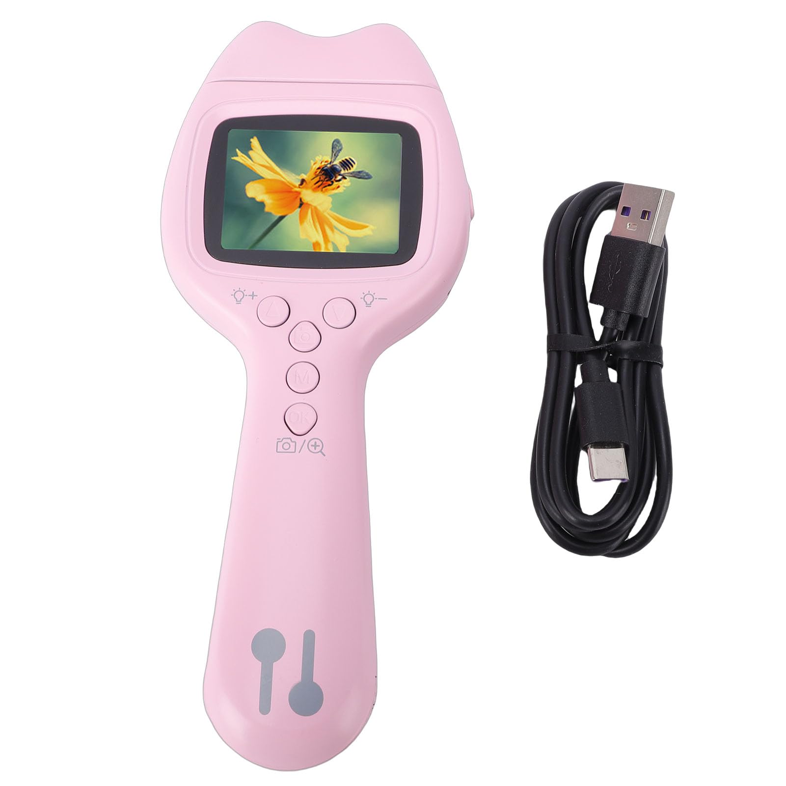 Hand-Digitalmikroskop, 500-facher Optischer Zoom, 2 MP Kamera, Tragbares Mikroskop, Digitalmikroskop mit 2,0-Zoll-Bildschirm, 1080P-Video, 180 Grad Drehbares Objektiv für Jungen und Mädchen