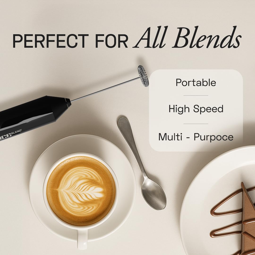 Ace Blend Cloudstick Coffee Frother Electric | Battery Operated Portable Foam Maker | Stainless Steel Electric Whisk, Mini Foamer for Lattes, Cappuccino, Frappe, Mocha for Kitchen Use 3
