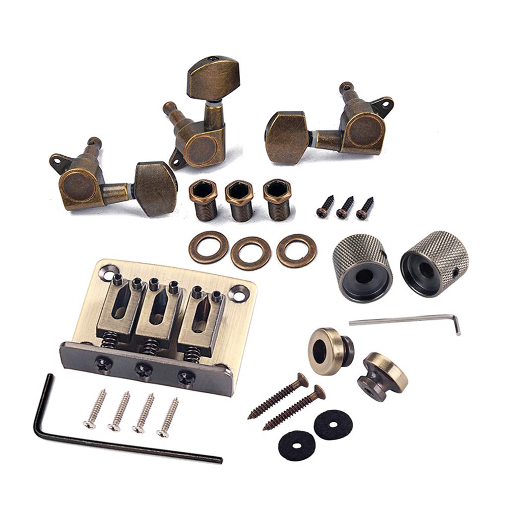 Lot de 2 chevalet de guitare avec clé pour guitare Accs Luthier - Couleur bronze