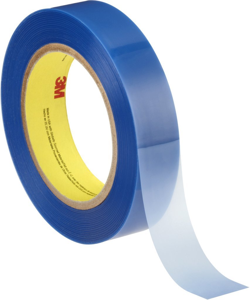 3M 8901 Poly Masking Tape for Powder Coating, 50 mm x 66 m, 0.06 mm, Blue, Pack of 24
