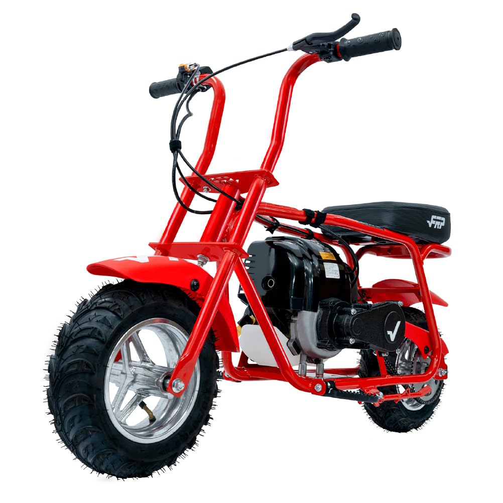 [Starts Right Up] FRP MB40 4-Stroke Mini Bike, 40CC Kids Mini Dirt Bike with No Mixing Oil Need, Easy to Assemble/Touch Protection, 18 Mph Max Speed and Support Up to 165 LBS (Red)