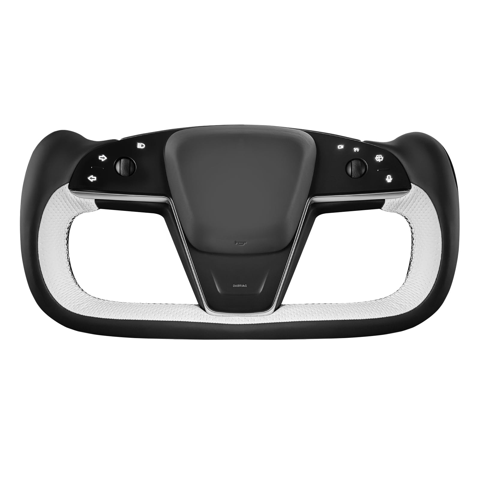 MEWANT Hand Stitched Tesla Model S Yoke Steering Wheel Cover Wrap for Tesla Model S 2021-2023 / Model X 2021-2023 Tesla Yoke Steering Wheel Accessories(3D Style)